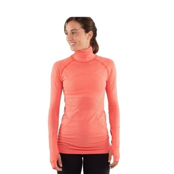 Lululemon Run: Swiftly Turtleneck Top Love Red Size 12 - Picture 1 of 9